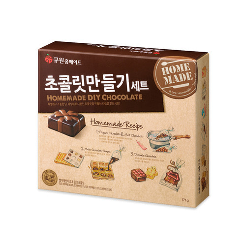 (박스특가/10개입) 큐원 초콜릿만들기세트 한박스