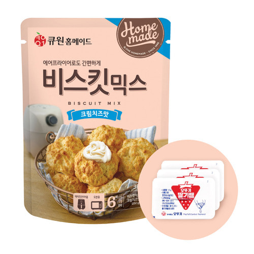 큐원 비스킷 믹스 크림치즈맛 + 오뚜기 딸기잼 세트