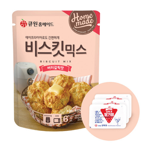 큐원 비스킷 믹스 버터갈릭 맛 + 오뚜기 딸기잼 세트