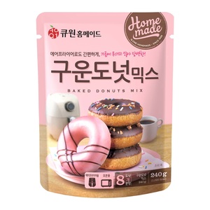 큐원 구운도넛 믹스 240g (오븐/에어프라이어용) 유통기한:23년 2월 14일까지