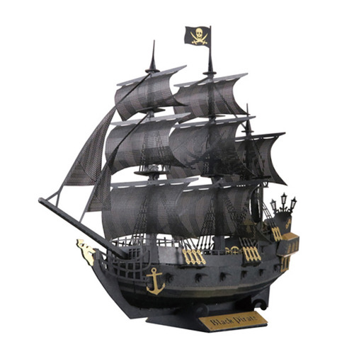 KAWADA 페이퍼나노 해적선 (Black Pirate Ship)