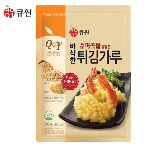큐원 바삭한 튀김가루 500g
