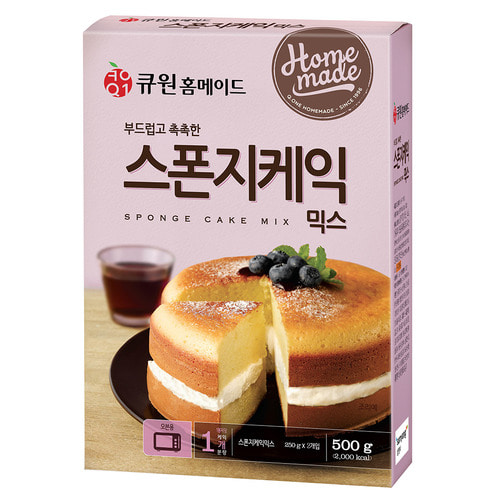 (박스특가/10개입)큐원 스폰지케익믹스 한박스/오븐용