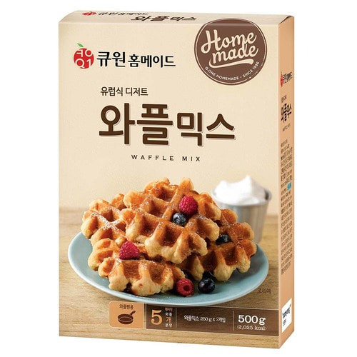 (박스특가/10개입) 큐원 와플믹스 한박스 / 와플팬용