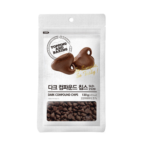 큐원 홈베이킹 다크 컴파운드 칩스 120g