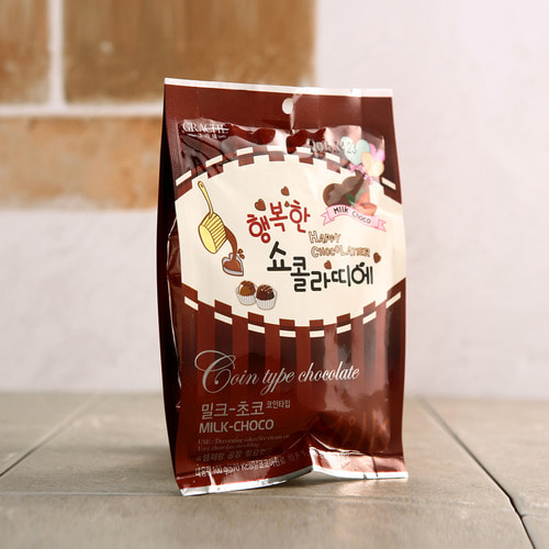 20%할인 행복한 쇼콜라띠에 코인초콜릿 밀크 100g