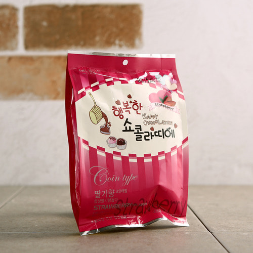 20%할인 행복한 쇼콜라띠에 코인초콜릿 딸기 100g