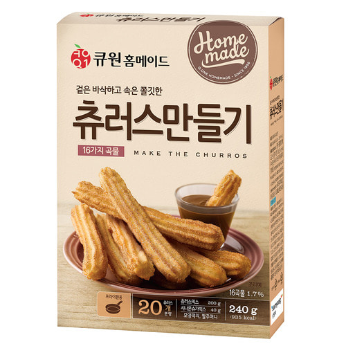 (박스특가/10개입) 큐원 츄러스만들기믹스 한박스 (프라이팬용)